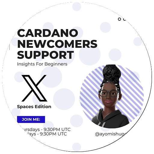 Cardano Newcomers Support LOGO Circular